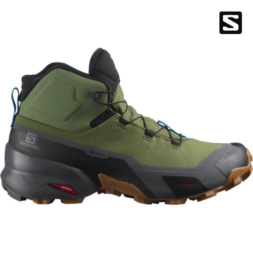 Botas Caminhada Salomon Cross Hike Mid GTX Masculino Verde Oliva | PT R31745